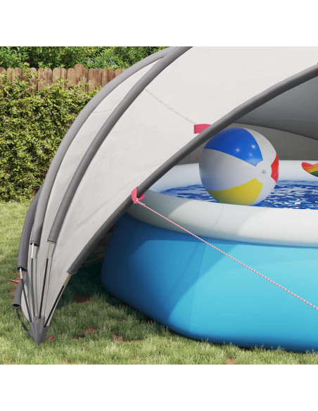 Dome Piscina Grigio e arancione 500 x 500 x 236 cm