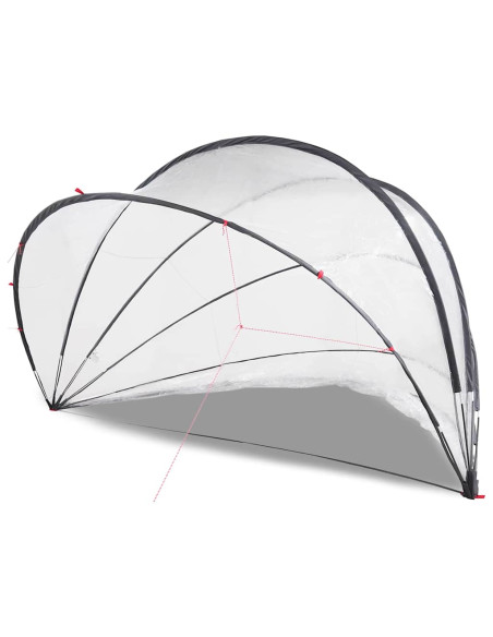 Dome Piscina Trasparente 500 x 500 x 236 cm PVC