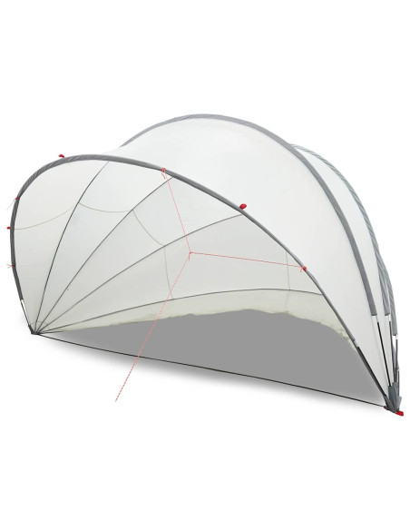 Dome Piscina Grigio e arancione 546 x 516 x 250 cm