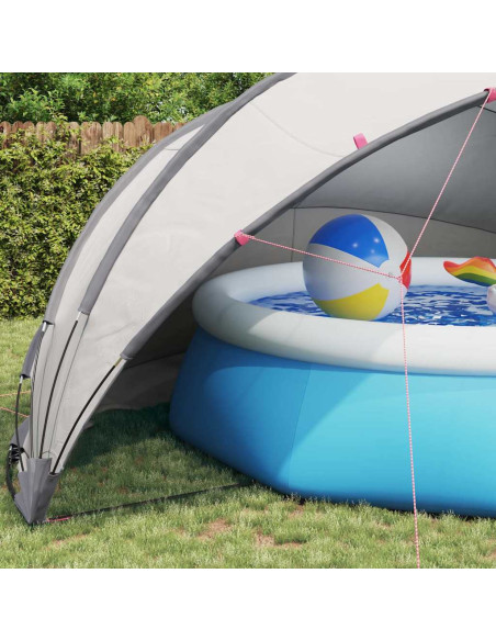 Dome Piscina Grigio e arancione 546 x 516 x 250 cm