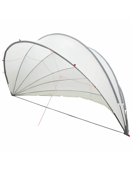 Dome Piscina Grigio e arancione 592 x 590 x 275 cm