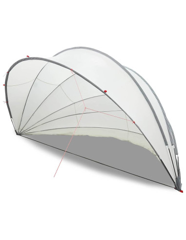 Dome Piscina Grigio e arancione 592 x 590 x 275 cm