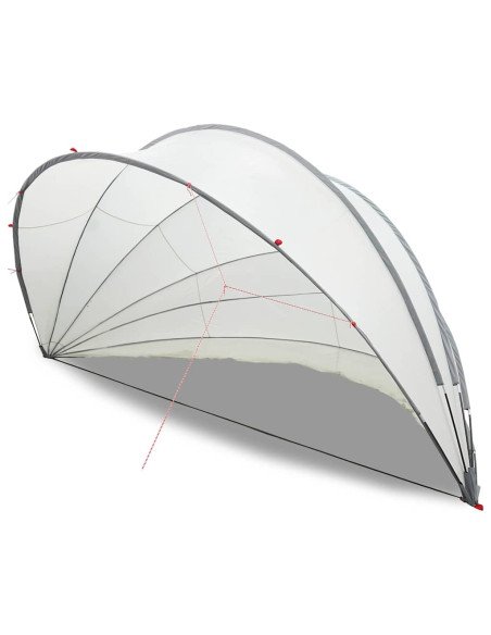 Dome Piscina Grigio e arancione 592 x 590 x 275 cm