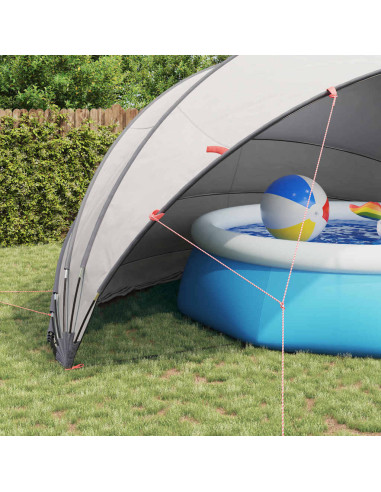 Dome Piscina Grigio e arancione 592 x 590 x 275 cm