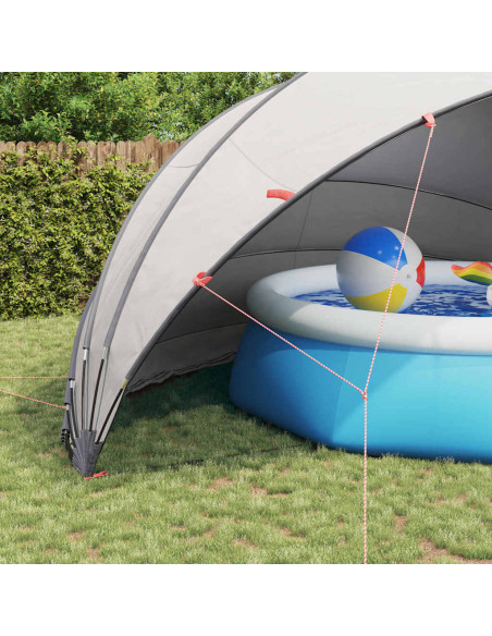 Dome Piscina Grigio e arancione 592 x 590 x 275 cm