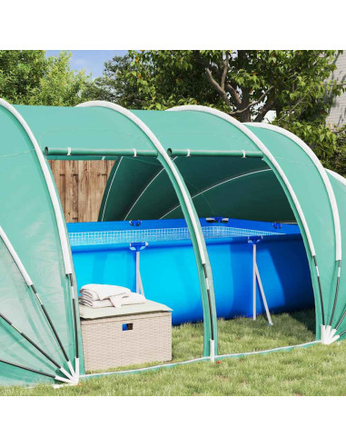 Tenda da piscina a cupola Blu 538 x 440 x 204 cm