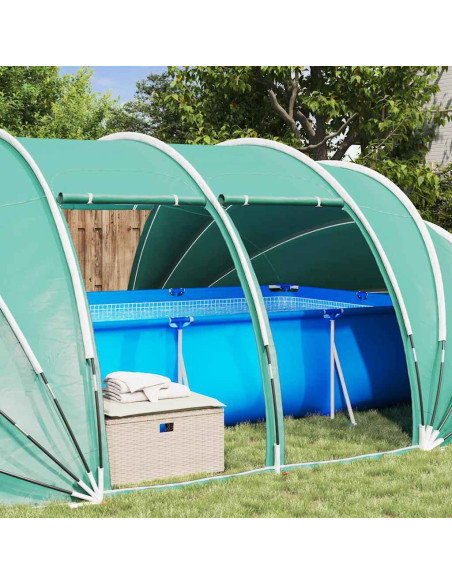Tenda da piscina a cupola Blu 538 x 440 x 204 cm