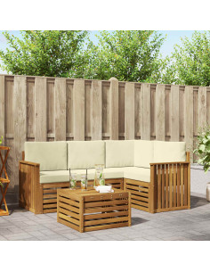 Set di Mobili 5 pcs Naturale e Crema Legno multistrato