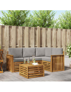 Set di Mobili 5 pcs Grigio Naturale e Chiaro Legno multistrato