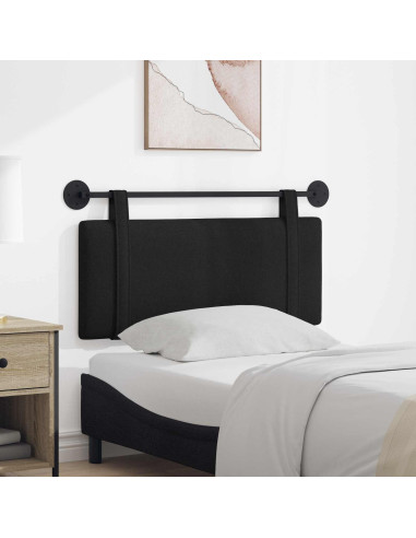 Testata appesa Montaggio a parete Nero 110 x 55 x 5 cm Tessuto