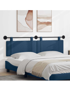 Testata appesa Montaggio a parete Blu 170 x 55 x 5 cm Tessuto
