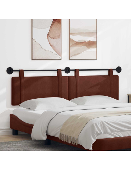 Testata appesa Marrone Lucido 170 x 55 x 5 cm PU Antico