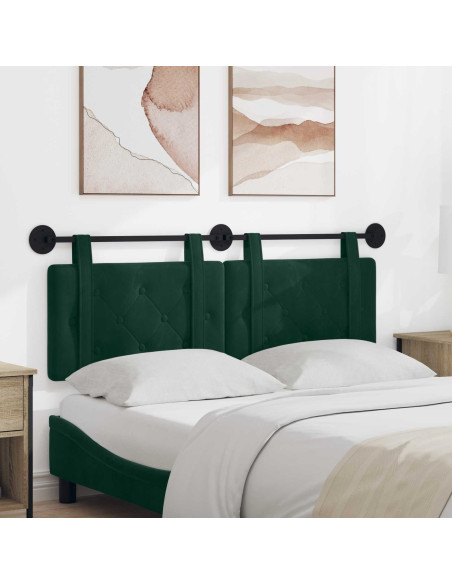 Testata appesa Verde Scuro 130 x 55 x 5 cm Velluto