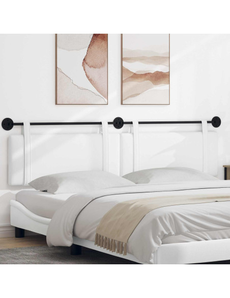 Testata appesa Tinta unita Bianco 210 x 55 x 5 cm Tessuto