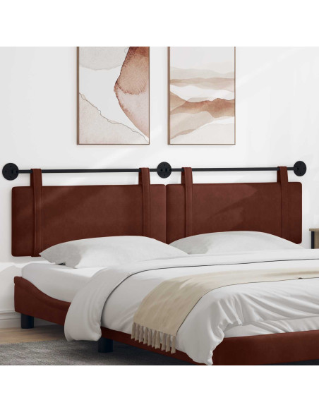 Testata appesa Marrone Lucido 210 x 55 x 5 cm PU Antico