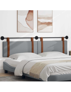 Testata appesa Grigio chiaro 210 x 55 x 5 cm PU Antico