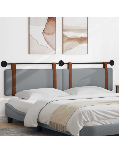 Testata appesa Grigio chiaro 210 x 55 x 5 cm PU Antico