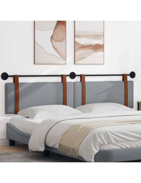 Testata appesa Grigio chiaro 210 x 55 x 5 cm PU Antico