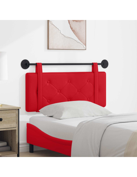 Testata appesa Montaggio a parete Rosso 100 cm Pelle Sintetica