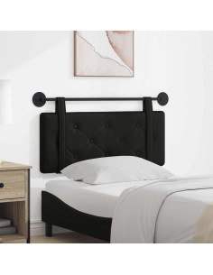 Testata appesa Montaggio a parete Nero 100 cm Pelle Sintetica