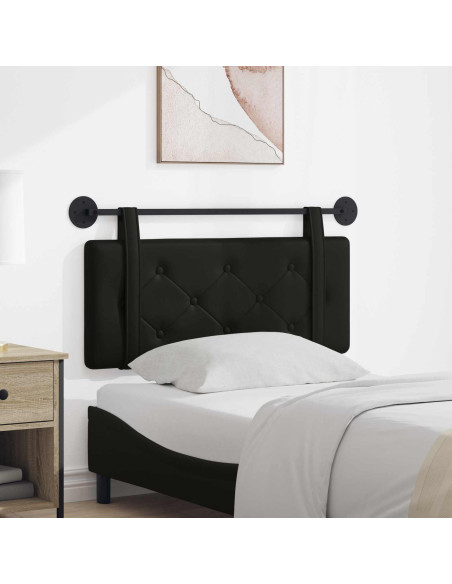 Testata appesa Montaggio a parete Nero 100 cm Pelle Sintetica