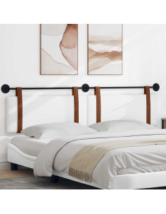 Testata appesa Tinta unita Bianco 210 x 55 x 5 cm PU Antico