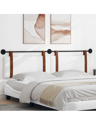 Testata appesa Tinta unita Bianco 210 x 55 x 5 cm PU Antico