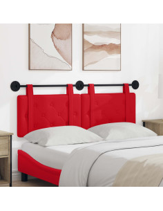 Testata appesa Rosso 150 x 55 x 5 cm Pelle Sintetica