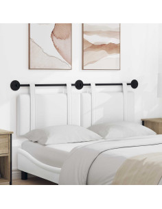 Testata appesa Tinta unita Bianco 130 x 55 x 5 cm Tessuto