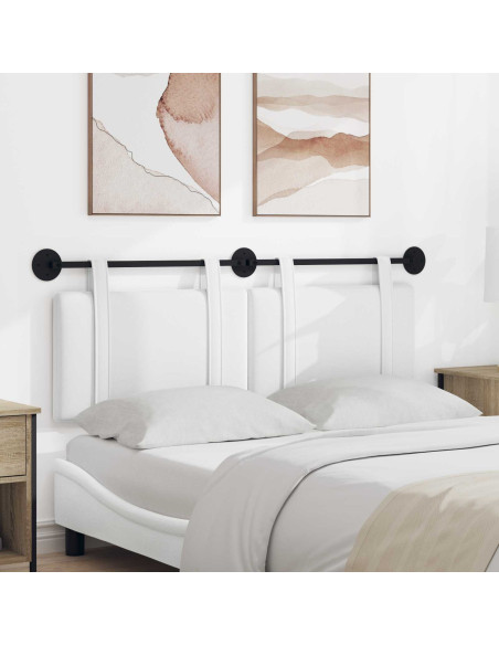 Testata appesa Tinta unita Bianco 130 x 55 x 5 cm Tessuto