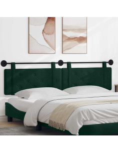 Testata appesa Verde Scuro 210 x 55 x 5 cm Velluto