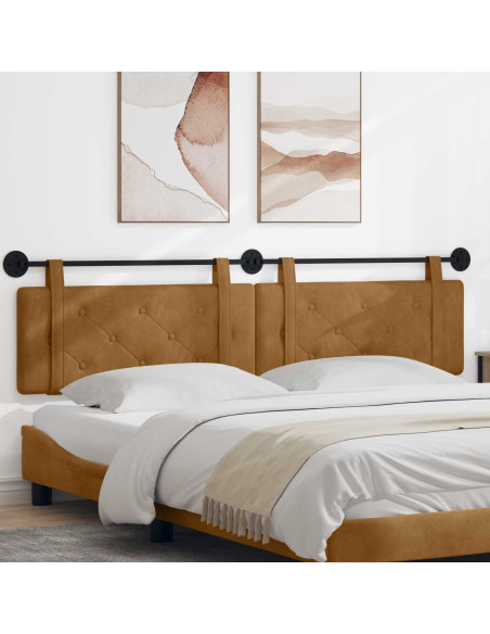 Testata appesa Marrone 210 x 55 x 5 cm Velluto