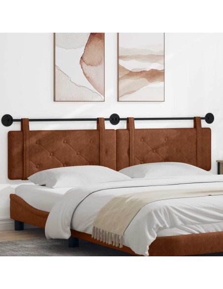 marrone con testiera 2 pcs Marrone 200 x 5 x 40 cm Compensato