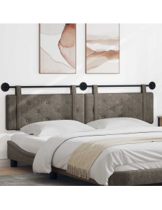 Testata appesa Grigio 210 x 55 x 5 cm PU Antico