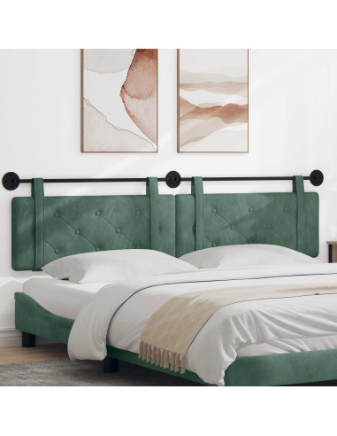 Testata appesa Verde Mare 210 x 55 x 5 cm Velluto