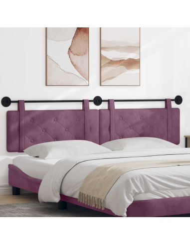 Testata appesa Montaggio a parete Viola 210 x 55 x 5 cm Velluto