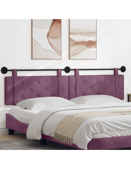 Testata appesa Montaggio a parete Viola 210 x 55 x 5 cm Velluto