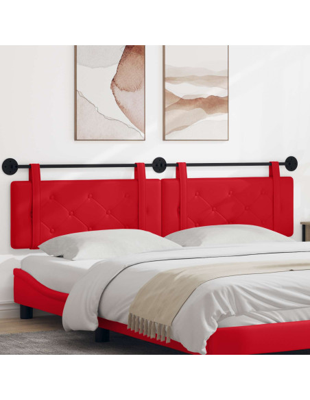 Testata appesa Rosso 210 x 55 x 5 cm Pelle Sintetica