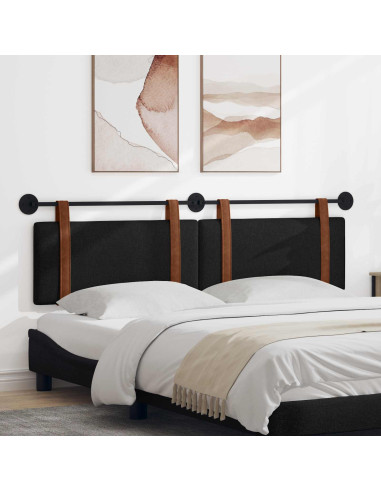 Testata appesa Tinta unita Nero 170 x 55 x 5 cm PU Antico