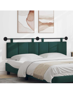 Testata appesa Rigato Verde Scuro 190 x 55 x 5 cm Tessuto