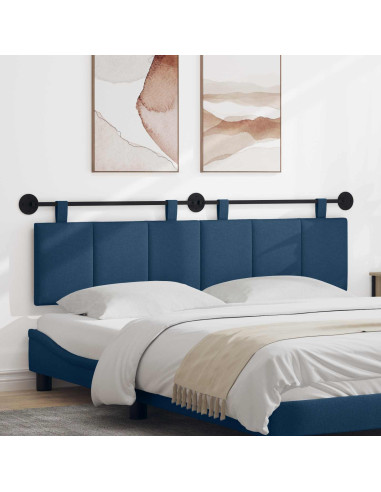 Testata appesa Montaggio a parete Blu 170 x 55 x 5 cm Tessuto