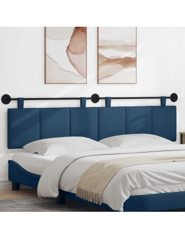 Testata appesa Montaggio a parete Blu 210 x 55 x 5 cm Tessuto