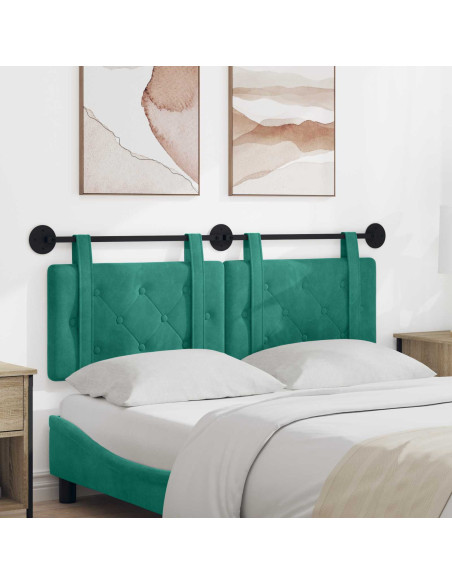 Testata appesa Turchese 130 x 55 x 5 cm Velluto