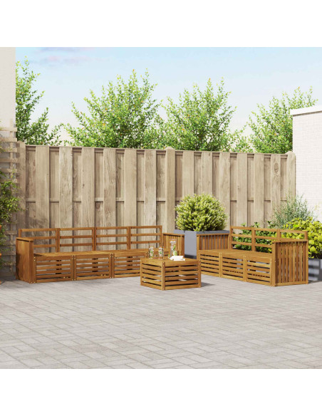 Set divani Naturale Legno di Acacia Massello