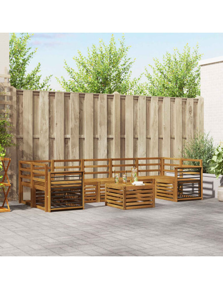 Set divani Naturale Legno di Acacia Massello