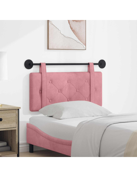 Testata appesa Montaggio a parete Rosa 100 x 55 x 5 cm Velluto