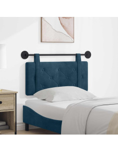Testata appesa Montaggio a parete Blu 100 x 55 x 5 cm Velluto