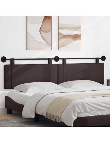 Testata appesa Marrone Scuro 210 x 55 x 5 cm Tessuto