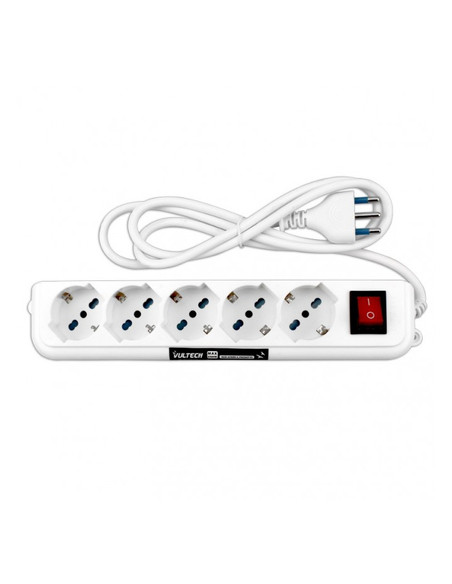 VULTECH MULTIPRESA BIPASSO VULTECH MU-01 5 POSTI CON TASTO ON/OFF