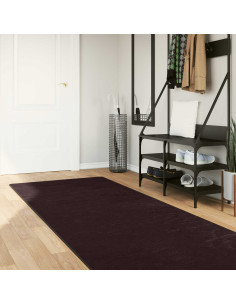 Runner Tappeto MARSA Antracite 250 x 100 cm Poliestere e PVC